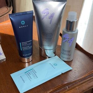 New! Monat includes flexible gel, Hydrating shampoo and therma shield